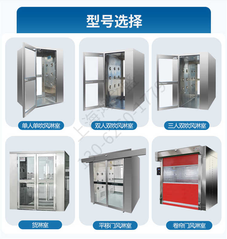 上海鸿之盛转角风淋室净化设备-门型选择